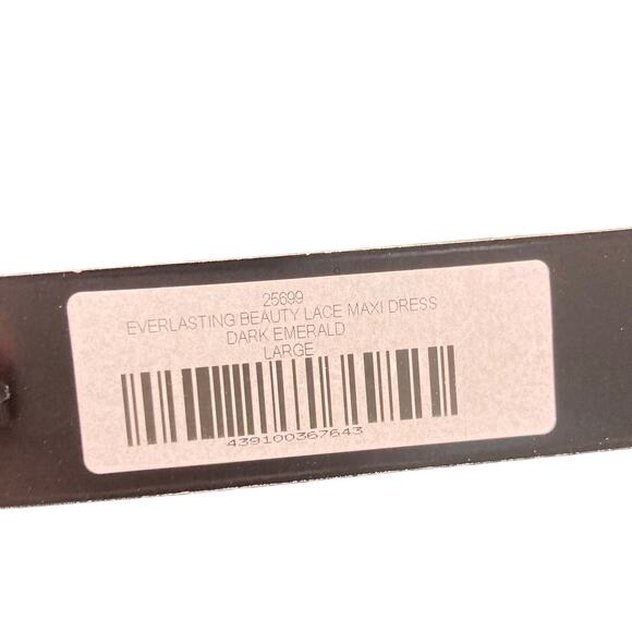 Lulus Everlasting Beauty Lace Maxi Dress Dark Emerald - Picture 4 of 5